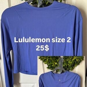 lululemon athletica Vibrant Blue Long Sleeve Top